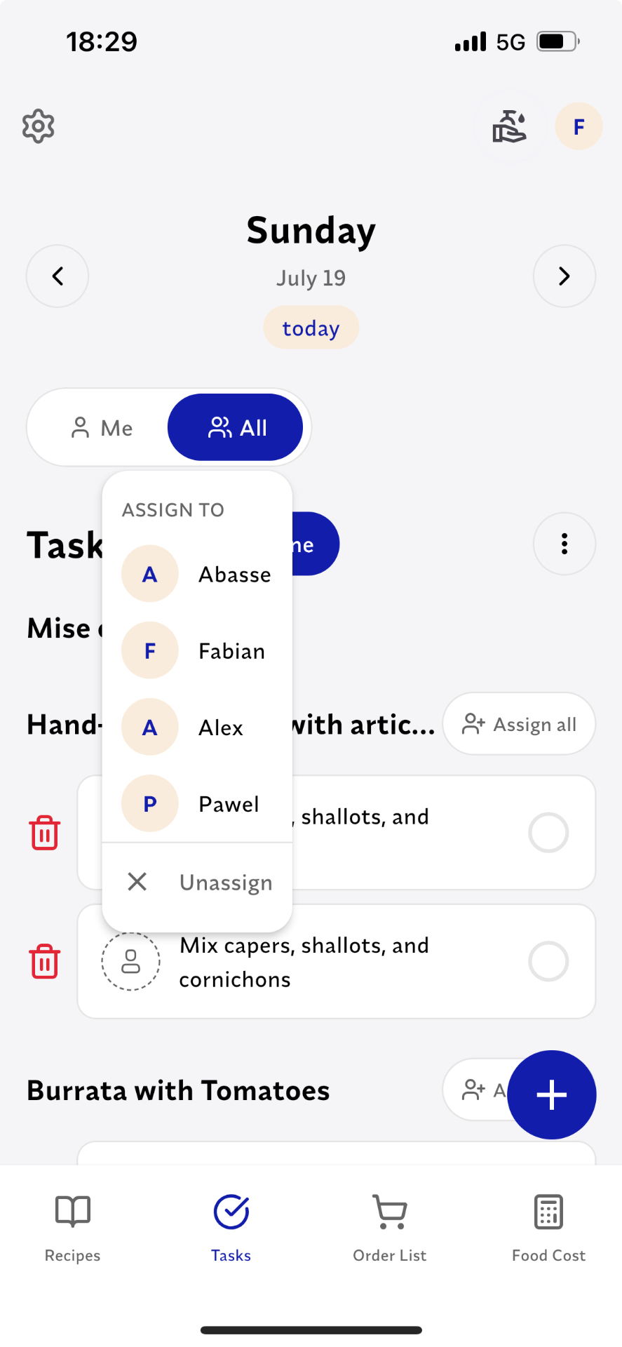 Daily prep task list on iPhone